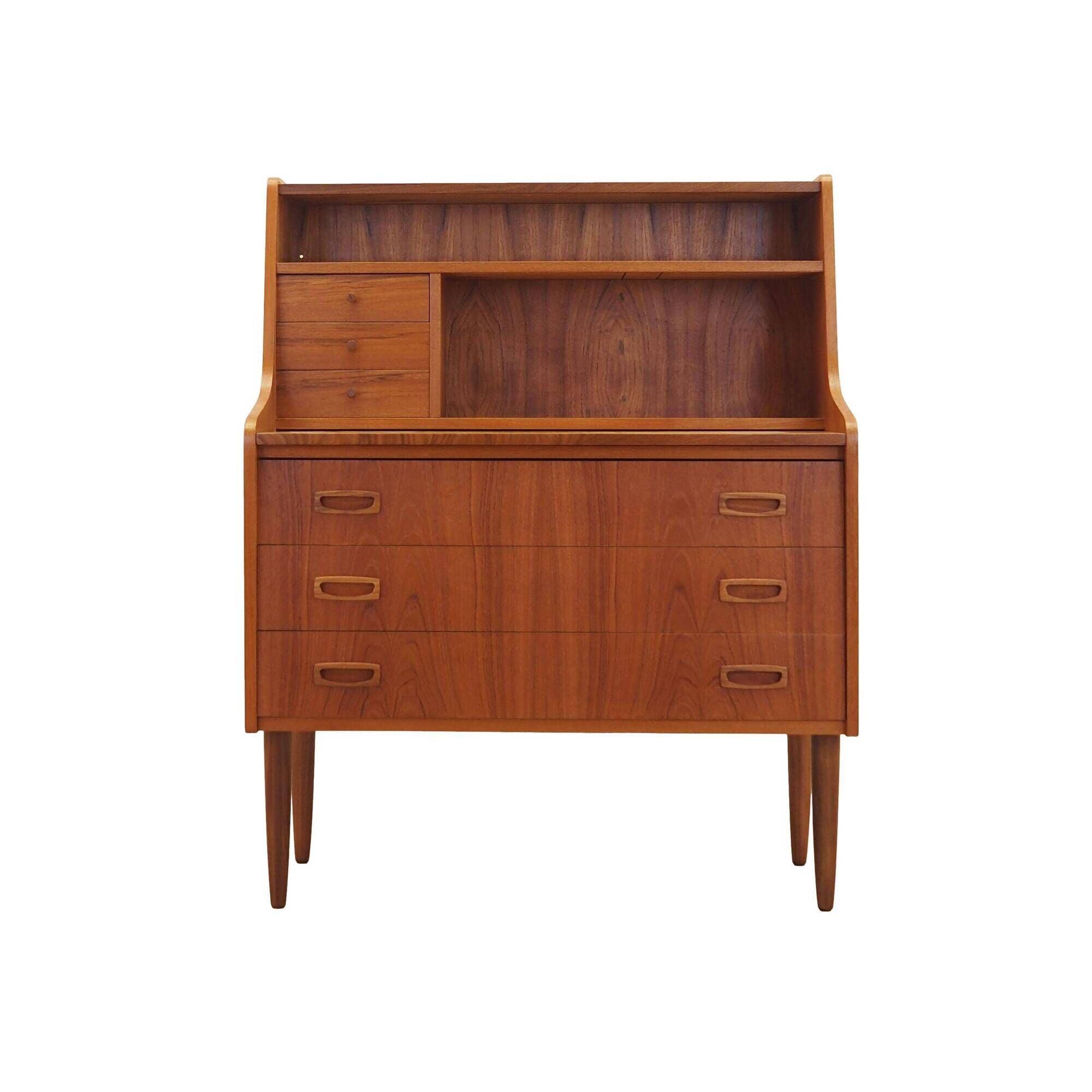 Danish teak secretary desk 1960s with pull-out surface