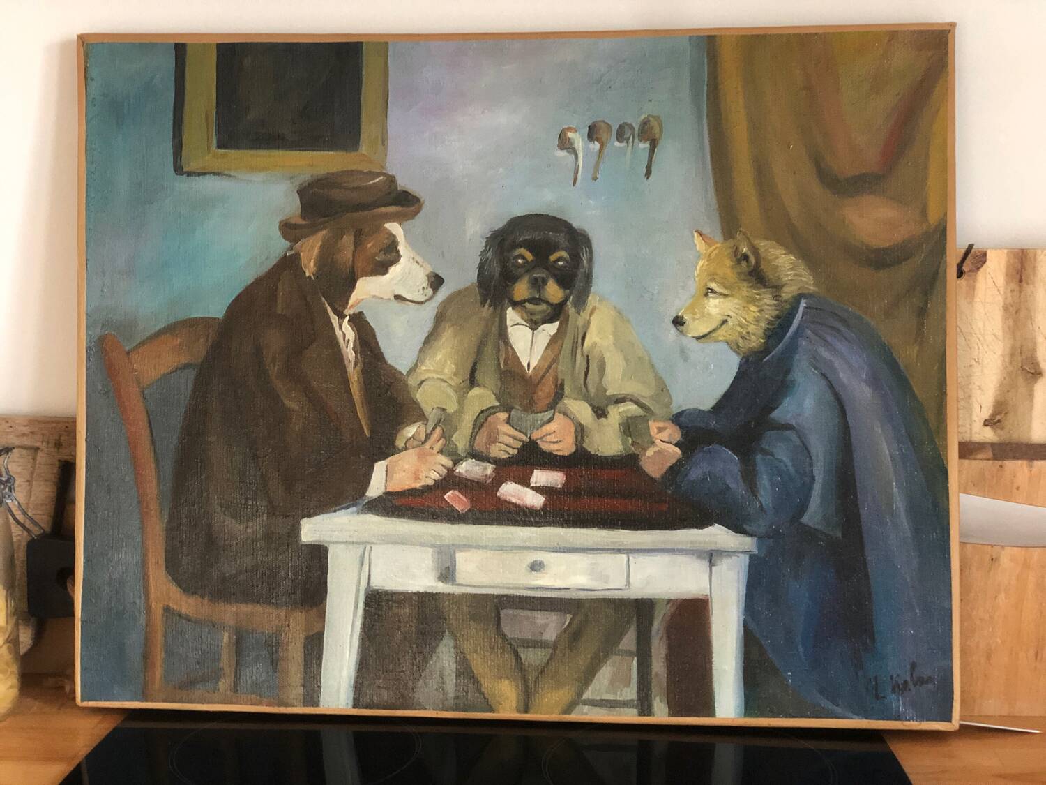 Oil on canvas parody of Cezanne by KALUS