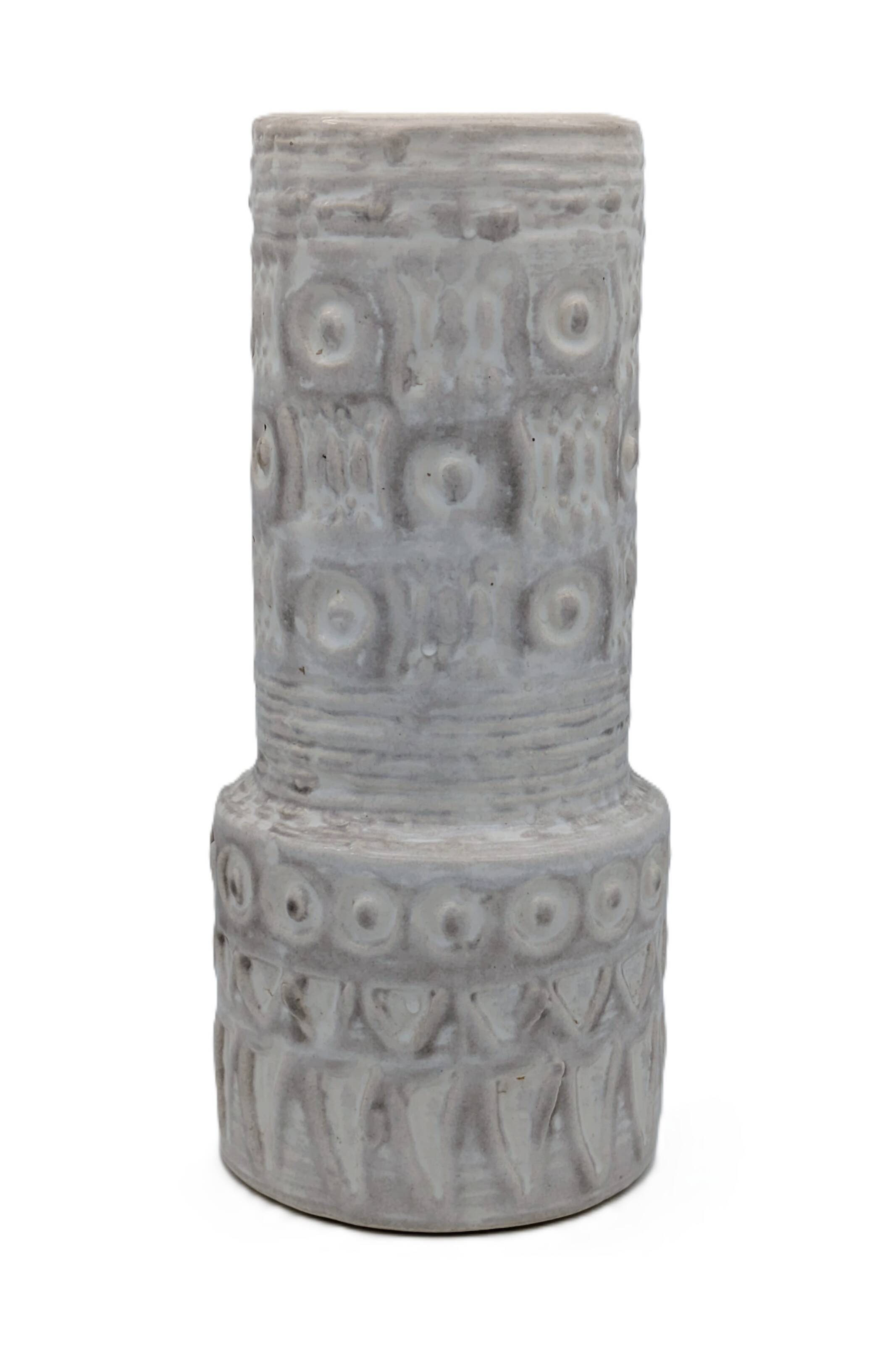 Large Brutalist Textured Ceramic Vase - WGP Fat Lava Style 1960s/1970s