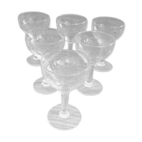 Glasses tasting digestive liqueur engraved