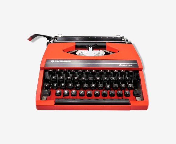 Machine à écrire Silver Reed Silverette S rouge Orange révisée ruban neuf