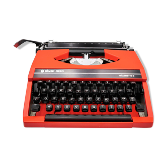 Silver Reed Silverette S Red Orange Typewriter Revised New Ribbon