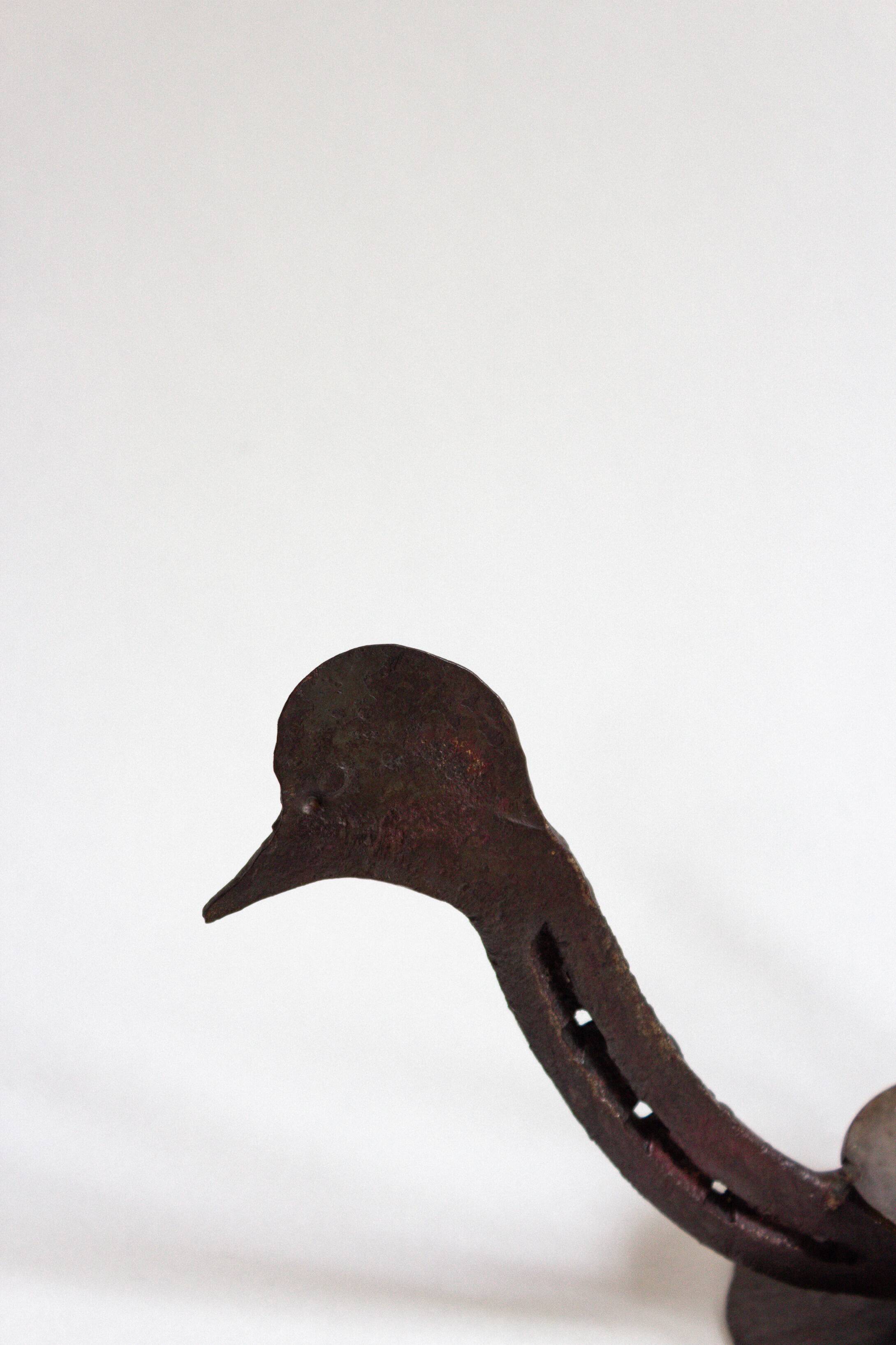 Zoomorphic wrought iron candle holder, France, 1950s