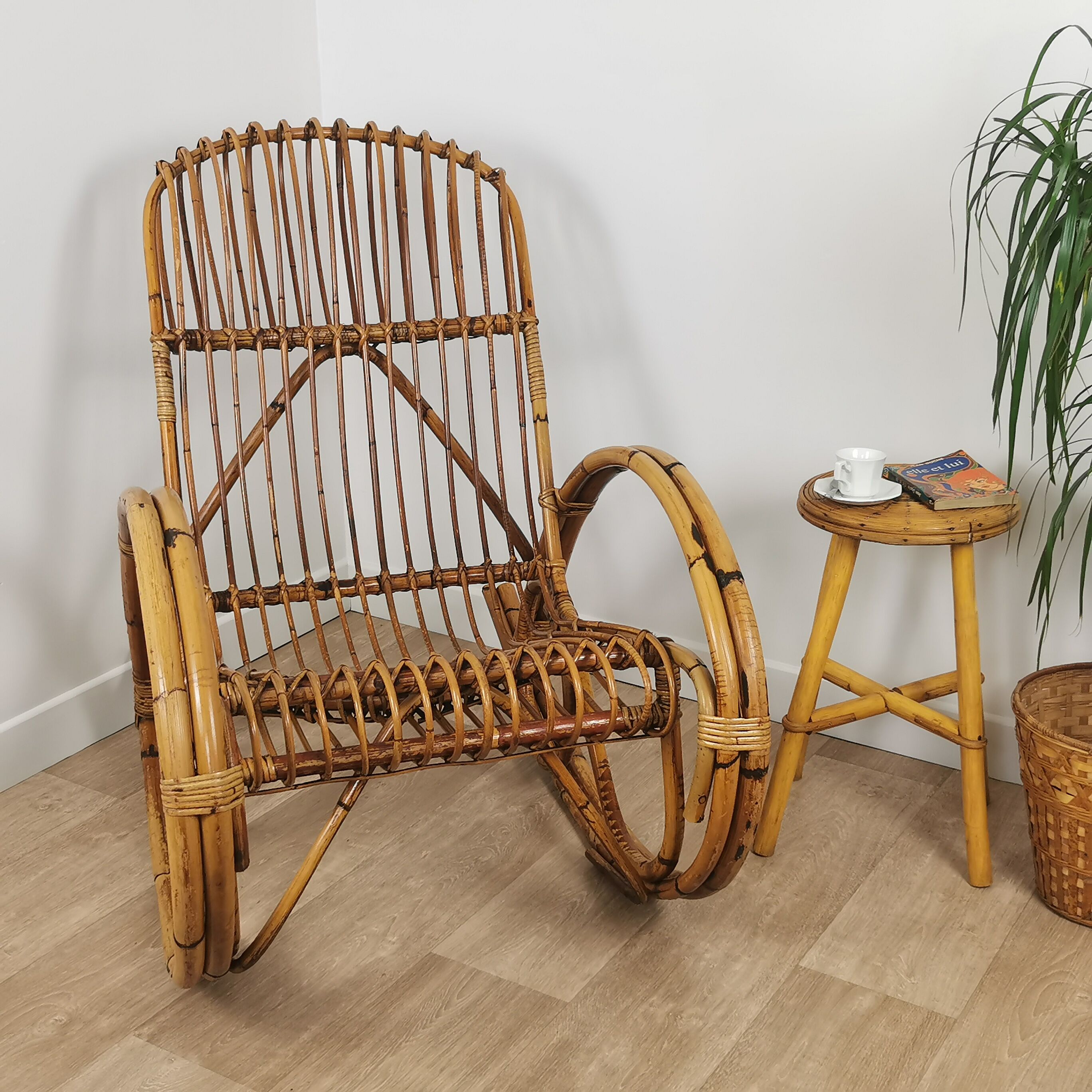 Rocking-chair rattan 60'