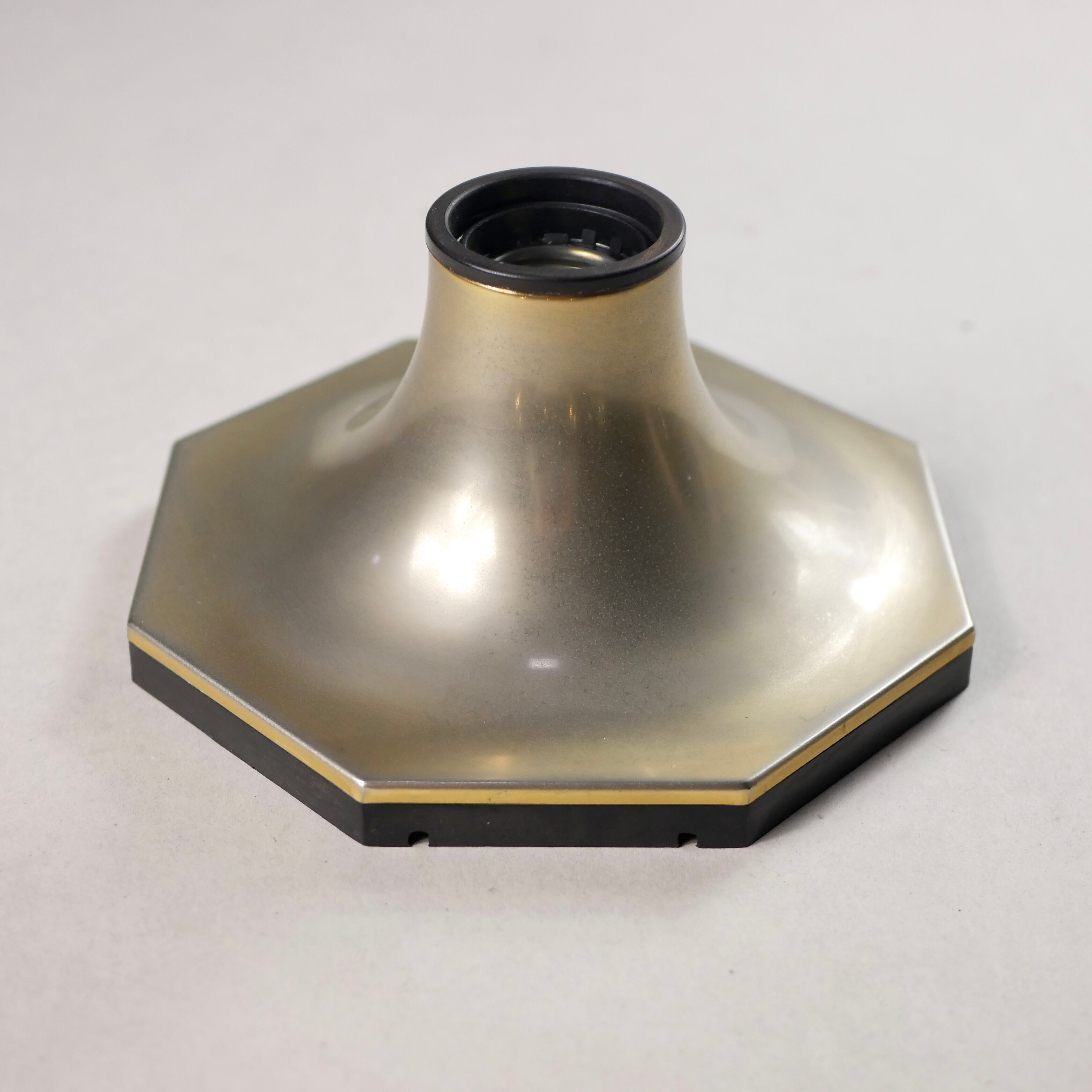 Octagonal silver brass wall lamp Motoko Ishii