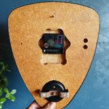 Clock formica vintage wall clock silent timer "Jaz transistor black yellow"