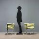 Chaises vintage Saporiti design Vittorio Introini en tissu années 1970