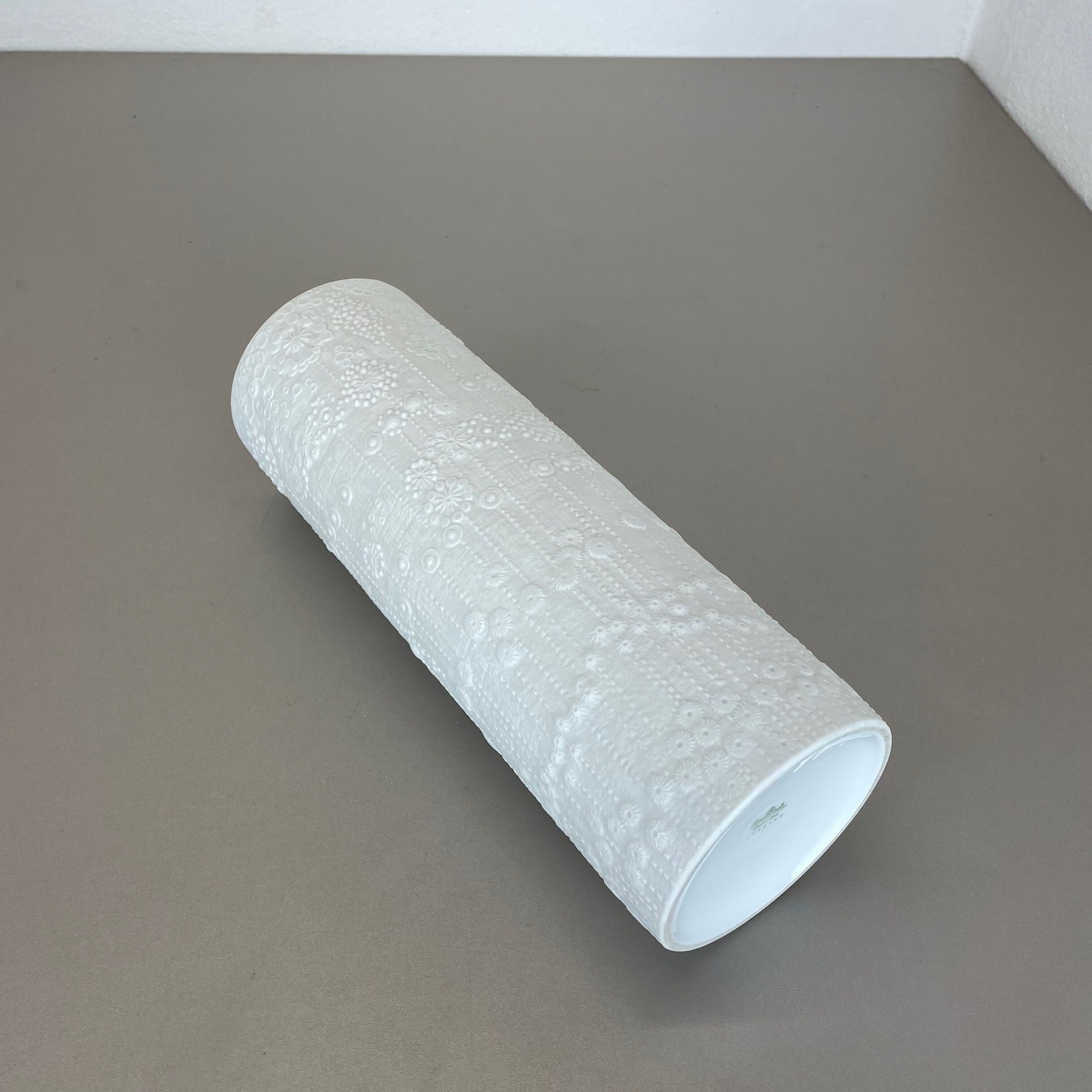 Large OP Art Vase Porcelain Vase by Martin Freyer for Rosenthal, Germany