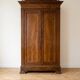 Antique solid walnut wardrobe with two doors.