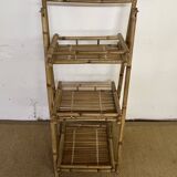 Folding bamboo shelf