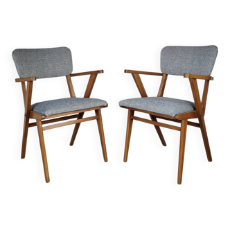 Pair of Scandinavian bridge armchairs from the 1960s.