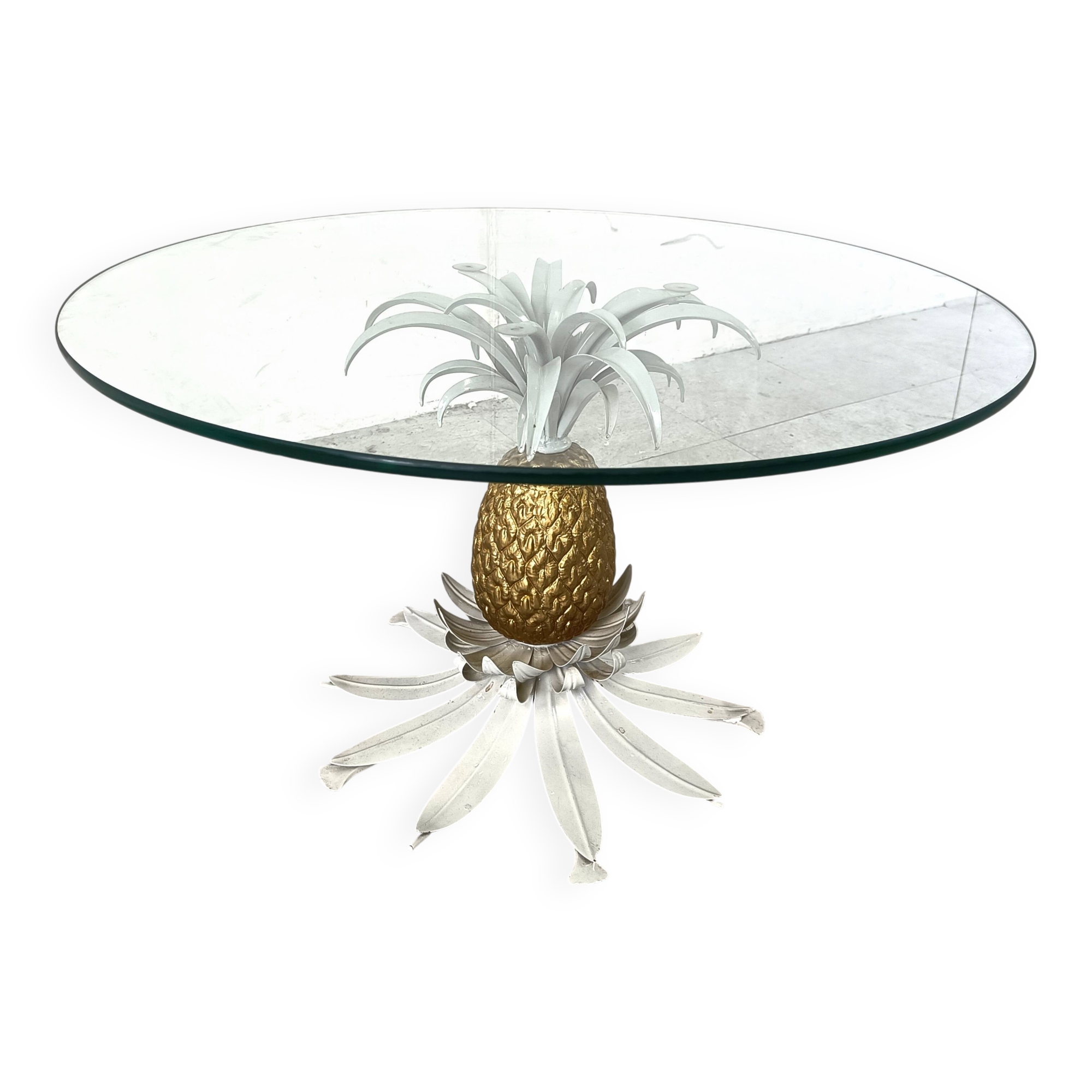 Pair of Hans Kögl pineapple side tables, 1960s