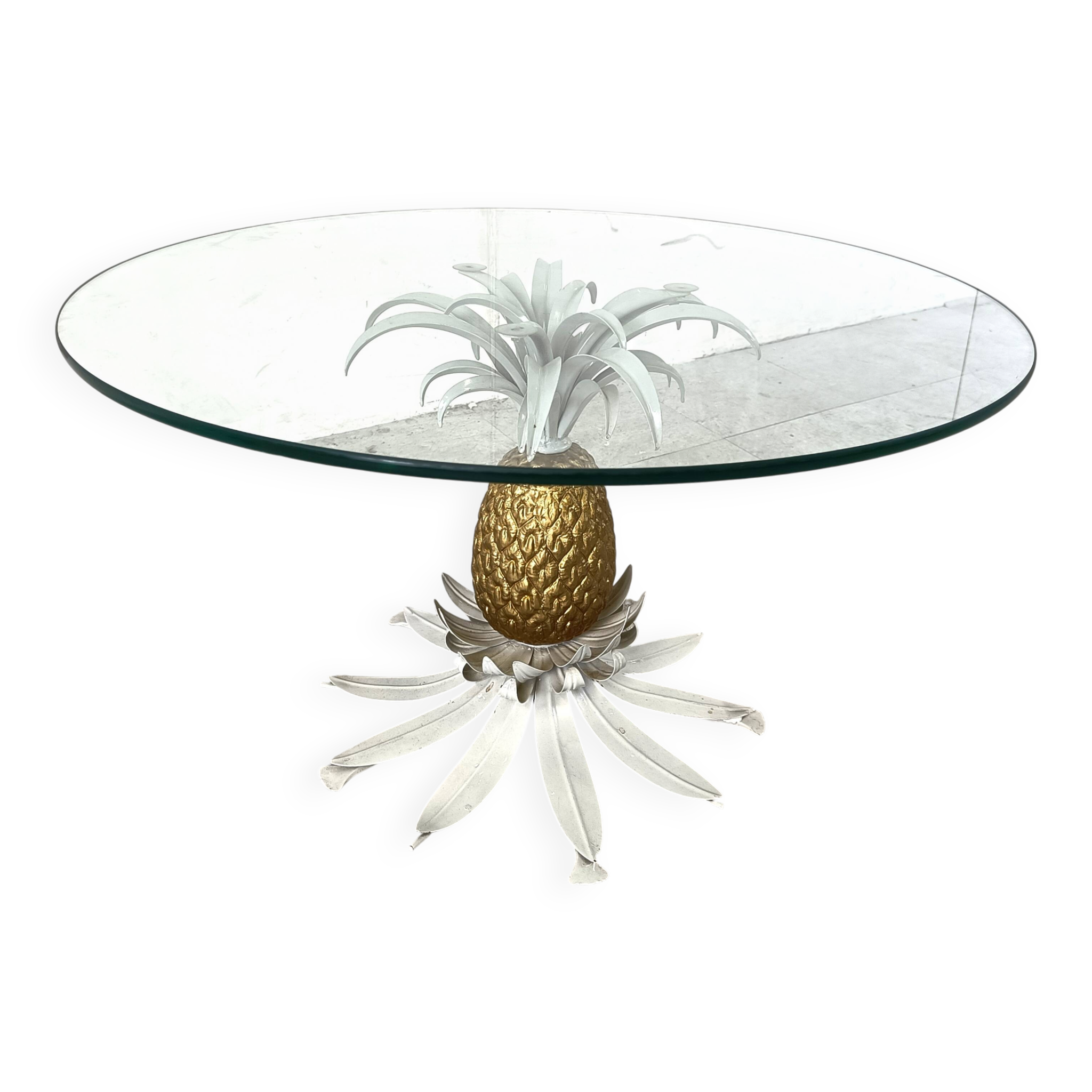 Pair of Hans Kögl pineapple side tables, 1960s