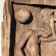 Door in low relief dancer style art deco 1930 wooden