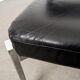 Série de 4 chaises en cuir et acier chromé Roche Bobois des années 70