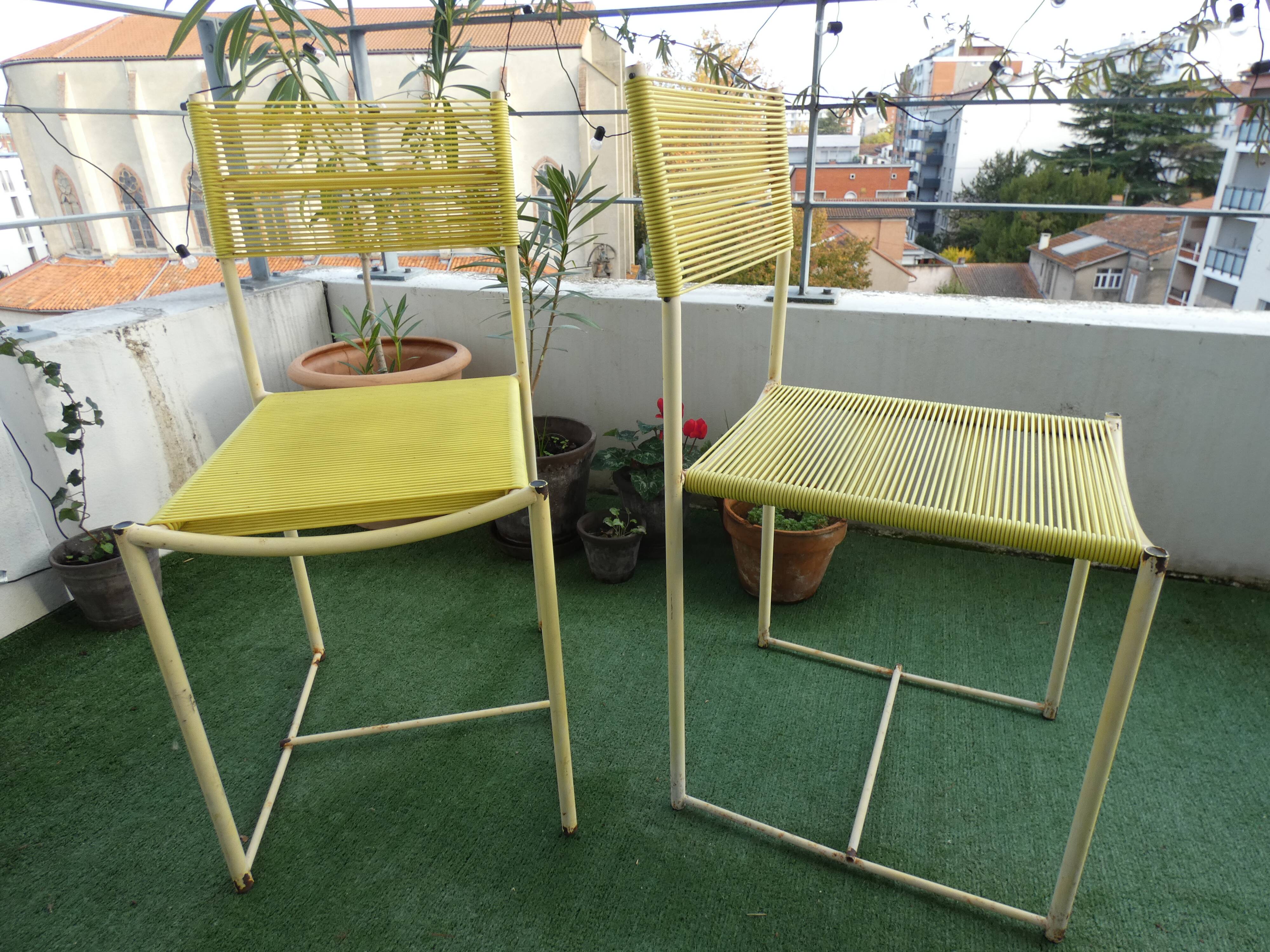 Alias spaghetti chairs Giandomenico Belotti vintage