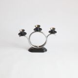 Art Deco Tubular Steel And Bakelite Candelabra, Netherlands 1930s