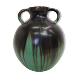 Vase à double anse vintage en céramique