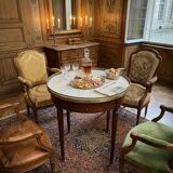 Louis XVI style bouillotte table in mahogany