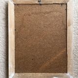 Beveled mirror in carved wood