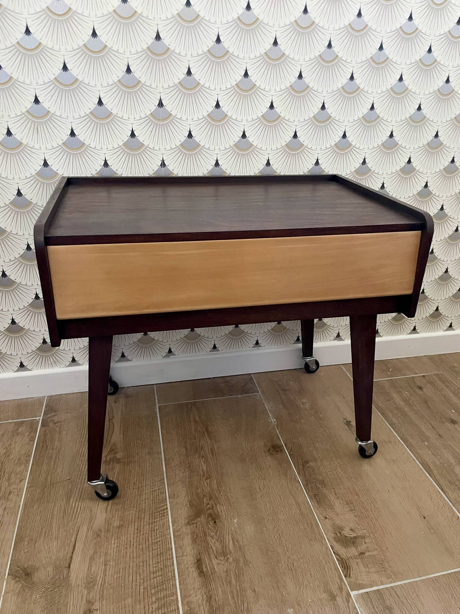 1950s wheeled dessert trolley