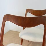 Set Bouclé diningchairs Albin Johansson and Sons