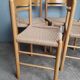 Serie 4 chairs wood and rope ep 1970/80 design