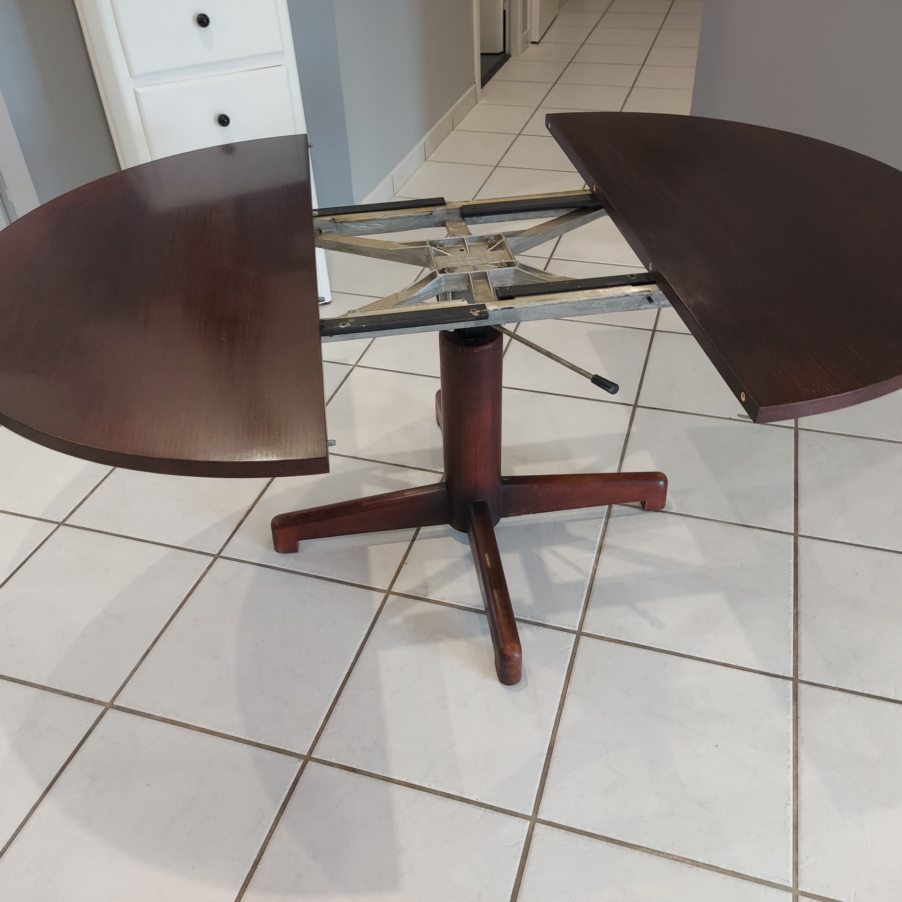 Vintage Scandinavian teak lifting coffee table 1970s