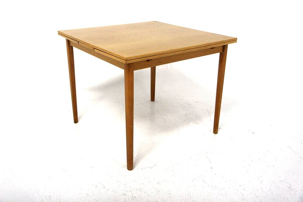 Oak "folding" dining table, Sweden, 1960