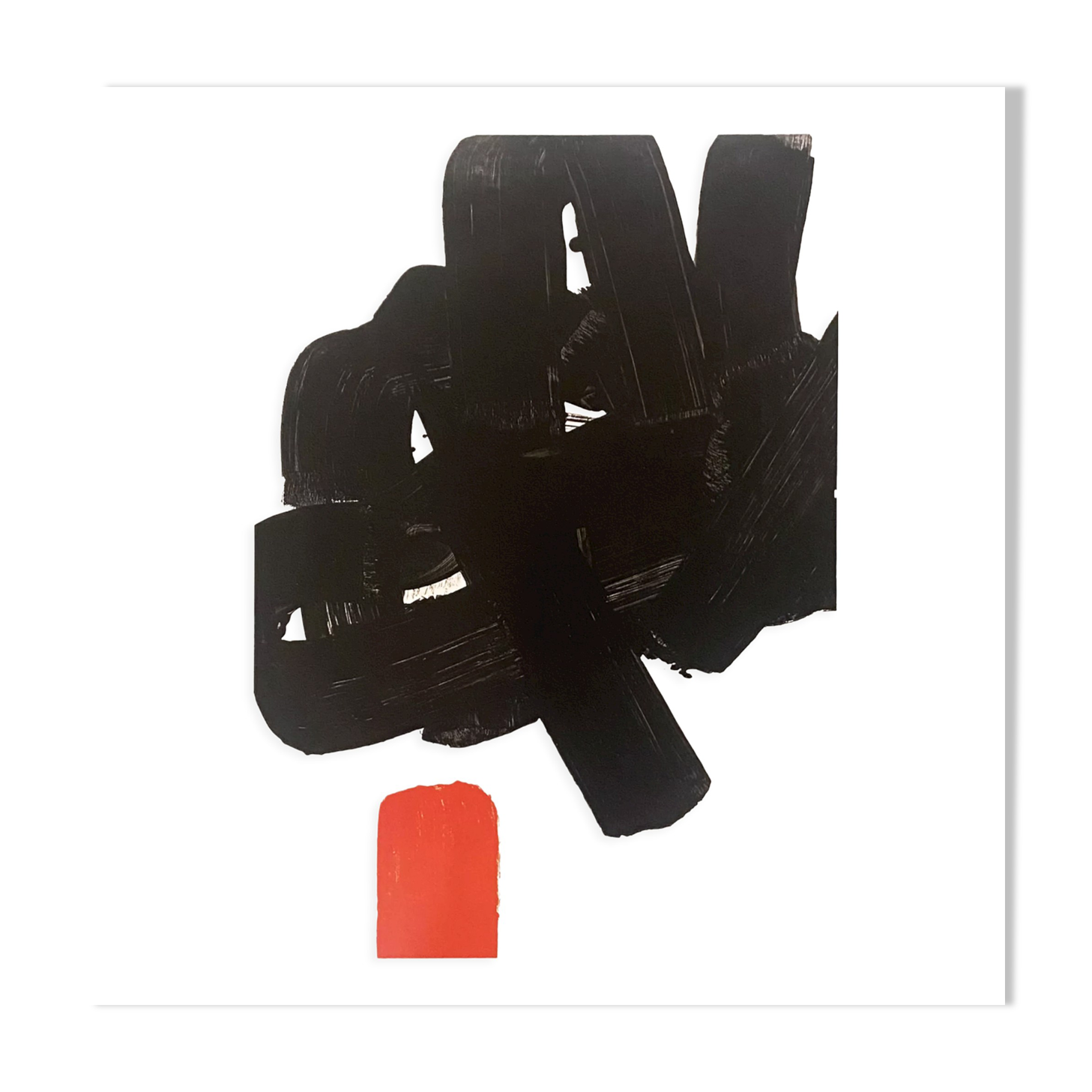 Pierre Soulages, poster representing lithograph #24b, Soulages Rodez Museum edition around 2020