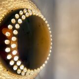 Unique modernist design crystal glass and brass wall light, Austria 1950s