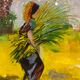 Old painting, oriental landscape, signed M Gourloo 20th century