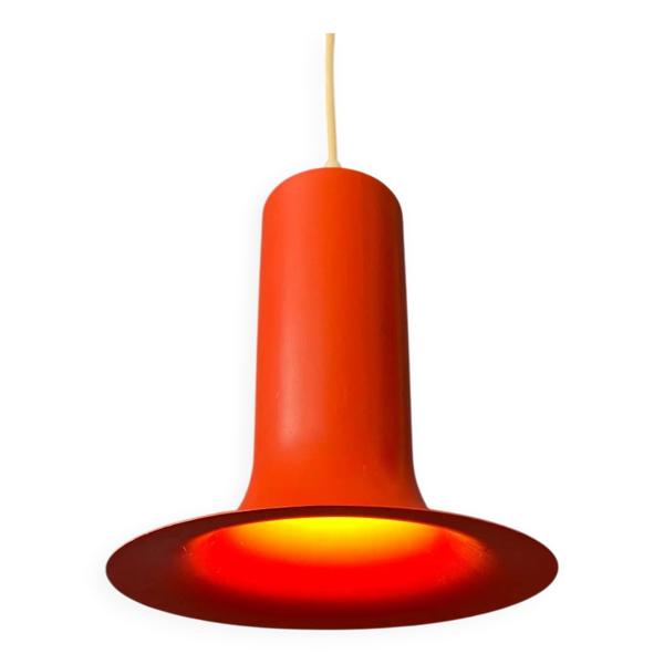 Suspension vintage cône Raak orange