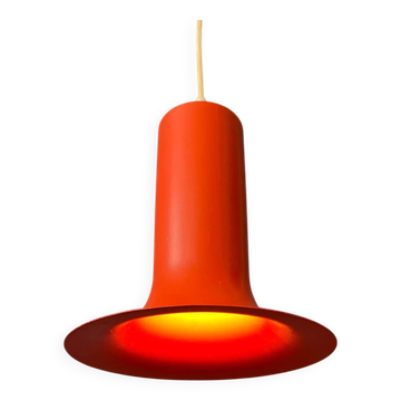 Vintage orange Raak cone pendant lamp