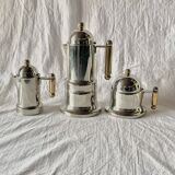 Kontessa VEV Vigano 4-cup Italian coffee maker with sugar bowl and milk jug - 18/10 stainless steel