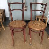 2 chaises cannées Josef Hoffmann