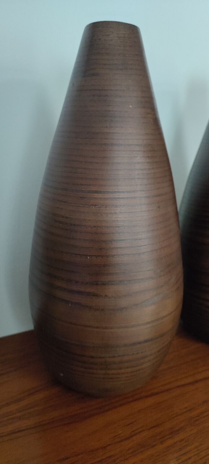 Pair of bamboo vases