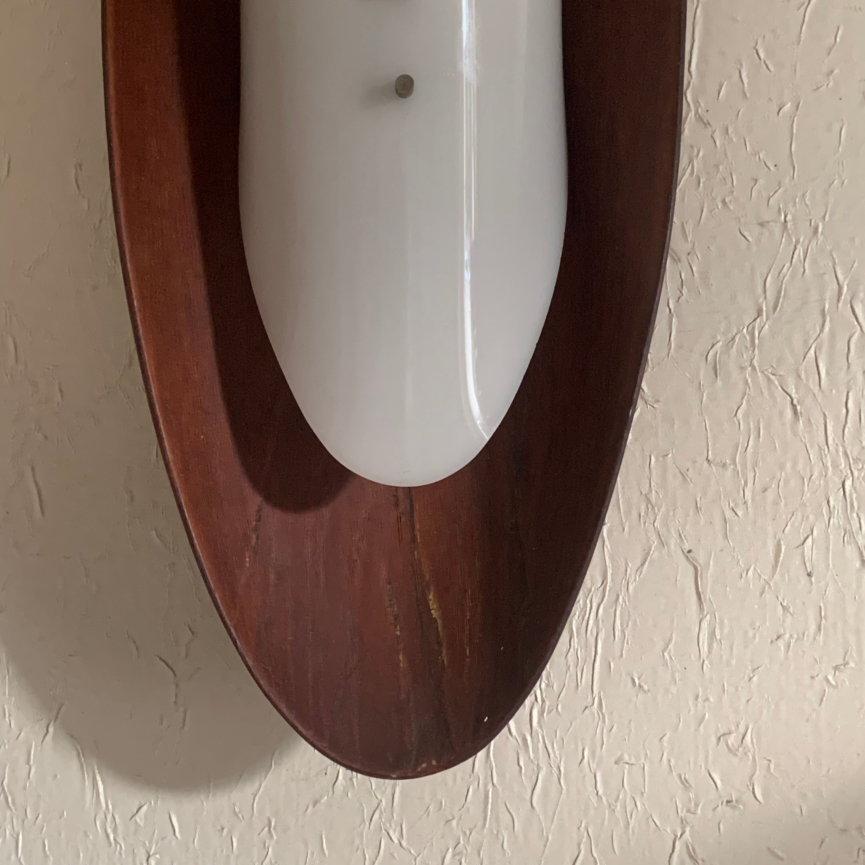Vintage Scandinavian teak surf wall lamp