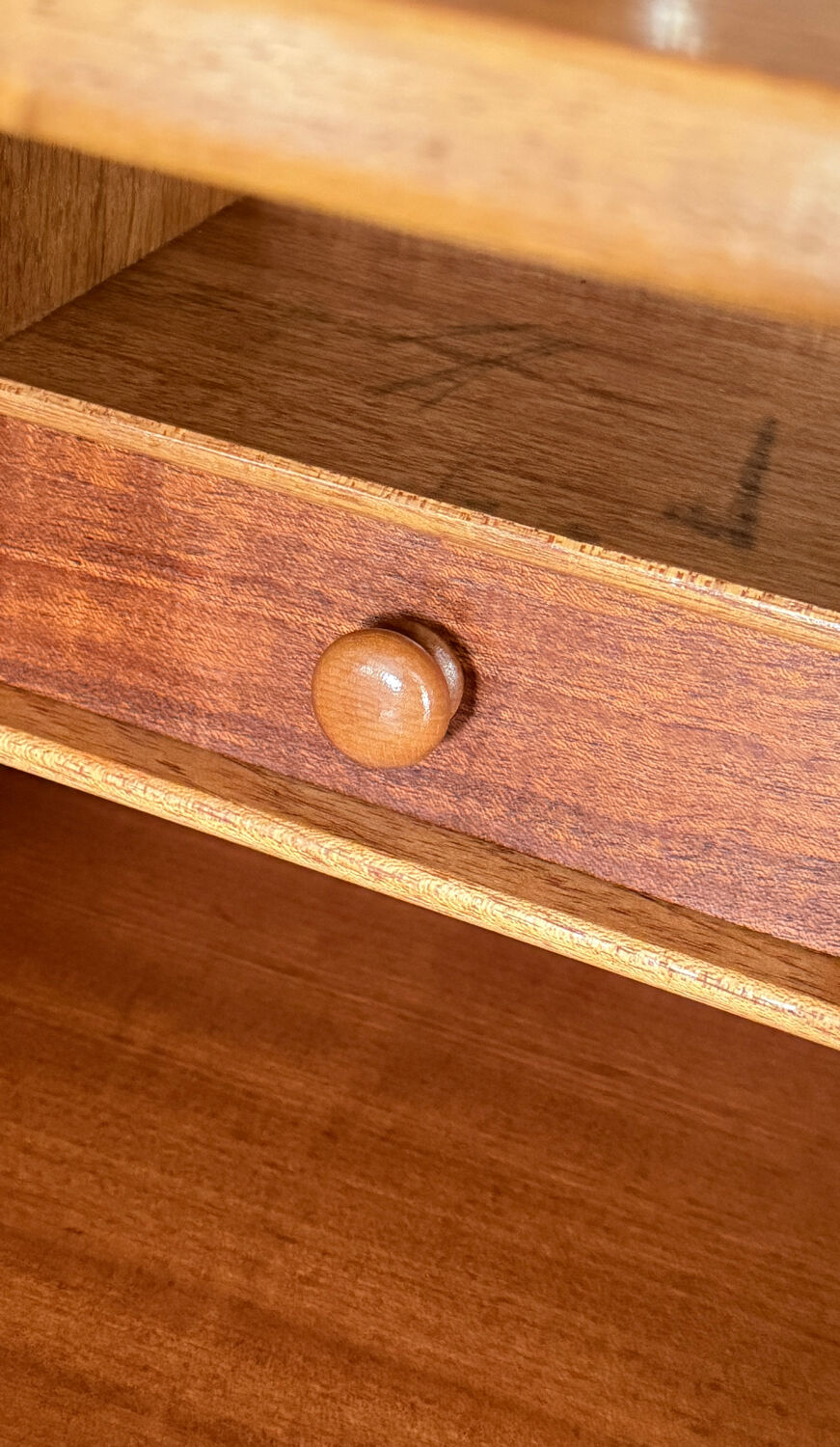 Vintage Jentique teak secretary desk