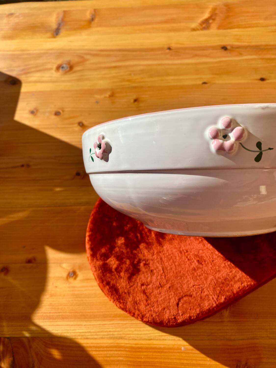 Large ceramic salad bowl