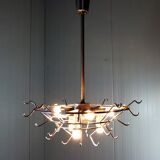 Kalmar candlestick with ice glass discs 1960's