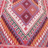 Handmade red Berber margoum carpet