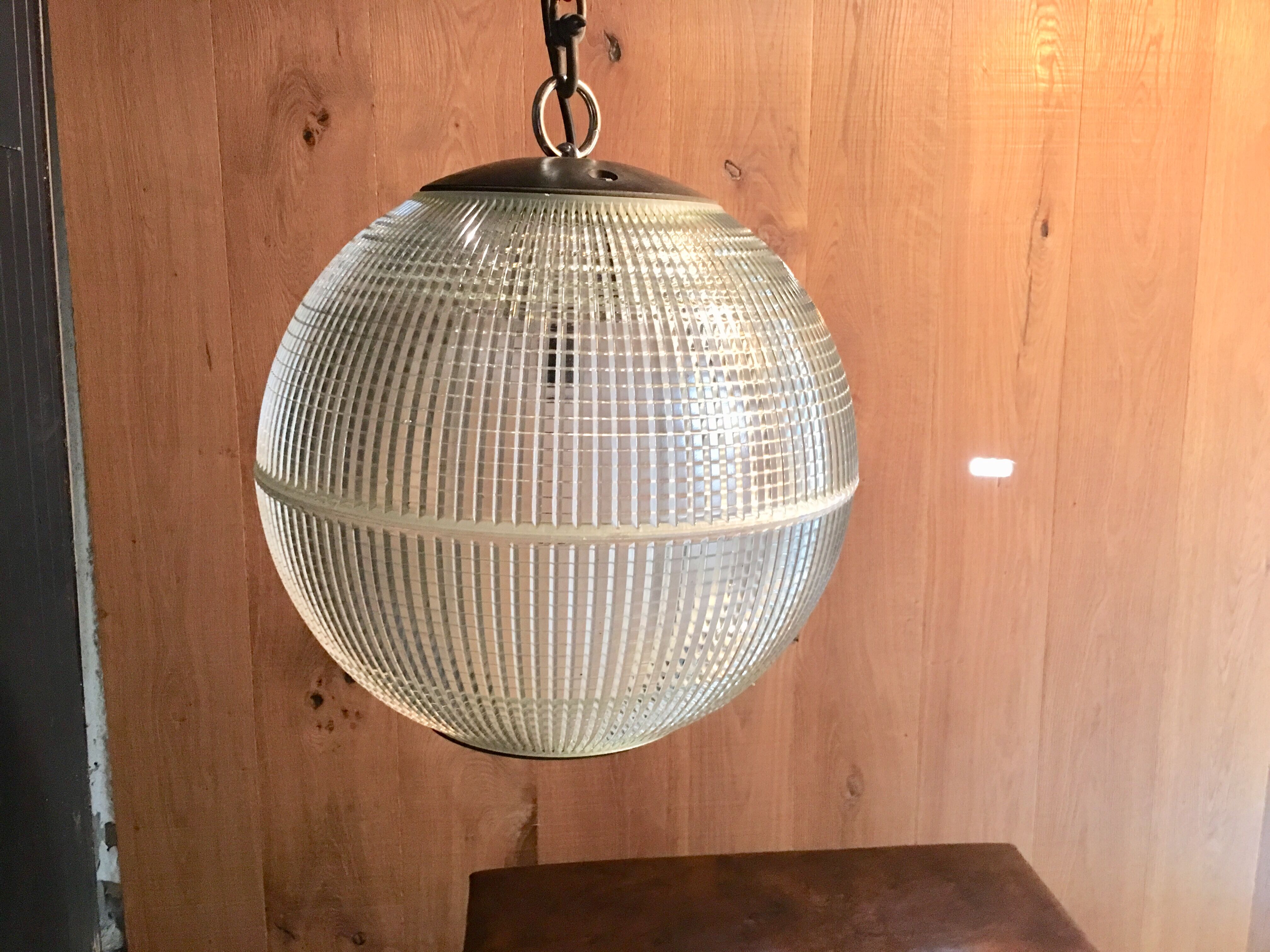 Holophane ball on plinth 1950, 50 cm diameter