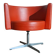 Orange leather armchairs with aluminium cross legs vintage #knoll#vitra#lex