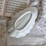Vintage white porcelain shell dish