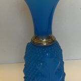 Blue opaline vase