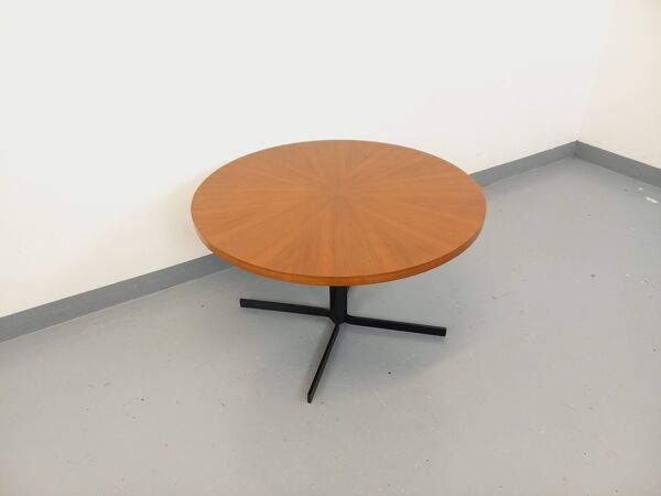 Grande table basse ronde style scandinave vintage modulable en table