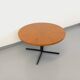 Large round coffee table in vintage Scandinavian style, modular into a table.