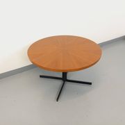 Grande table basse ronde style scandinave vintage modulable en table