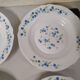 Set de 6 assiettes creuse  Arcopal Véronica myosotis fleur bleu vintage